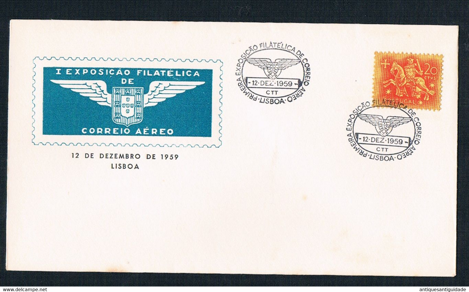 ​​​​​​​1959 - Portugal - Lisbon - I Philatelic Exhibition Of Portugal - Air Mail - Used Stamps