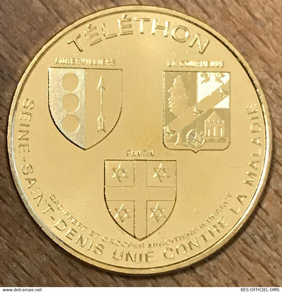 93 BONDY TÉLÉTHON MDP 2019 MÉDAILLE SOUVENIR MONNAIE DE PARIS JETON TOURISTIQUE MEDALS TOKENS COINS - 2019