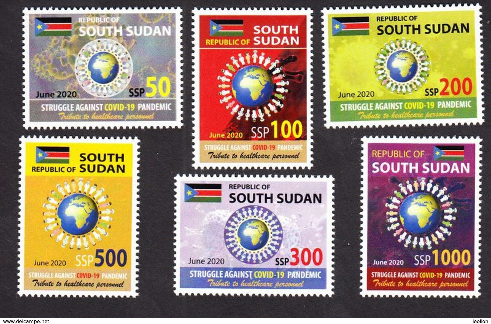 SOUTH SUDAN New 2020 Stamps Issue Health Workers Fighting Covid-19 Pandemic SOUDAN Du Sud Südsudan - Südsudan