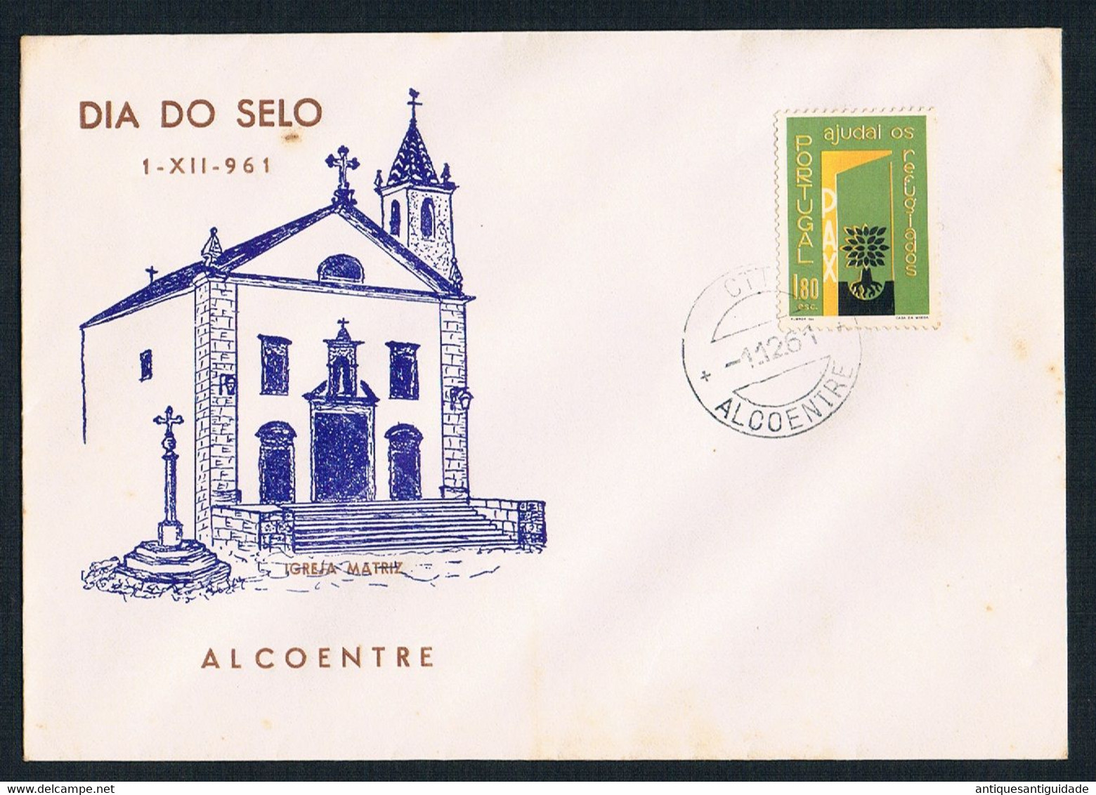 ​​​​​​​FDC - 1961 - Portugal - Alcoentre - Mother Church / Igreja Matriz - FDC