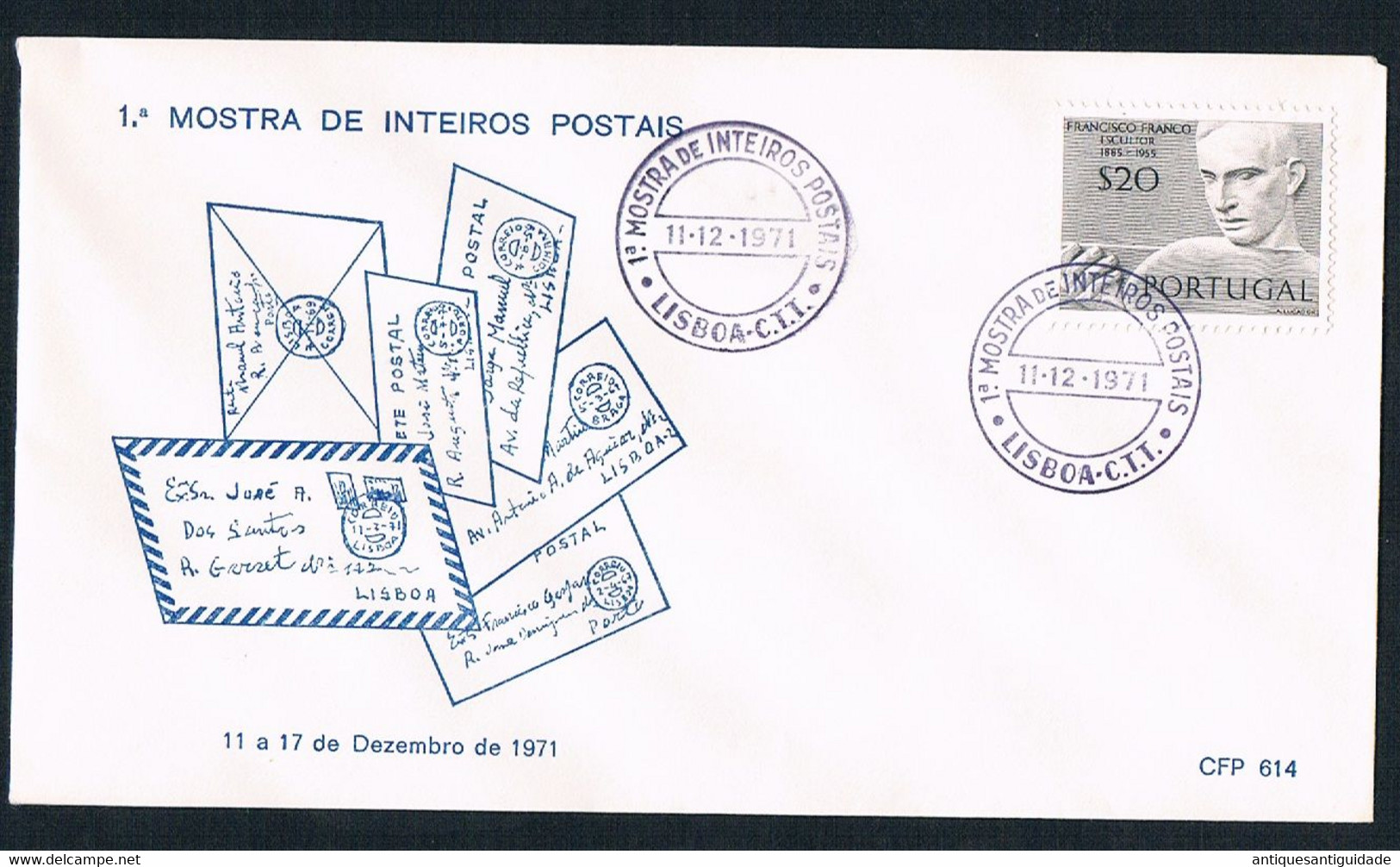 FDC - 1971 - Lisbon - 1st Show Of Whole Postcards - FDC