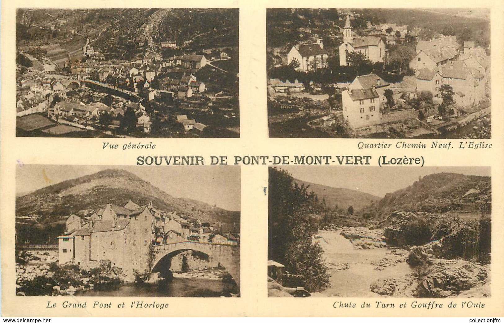 .CPA FRANCE  48 "Le Pont De Montvert, Souvenir De Pont De Montvert" - Le Pont De Montvert