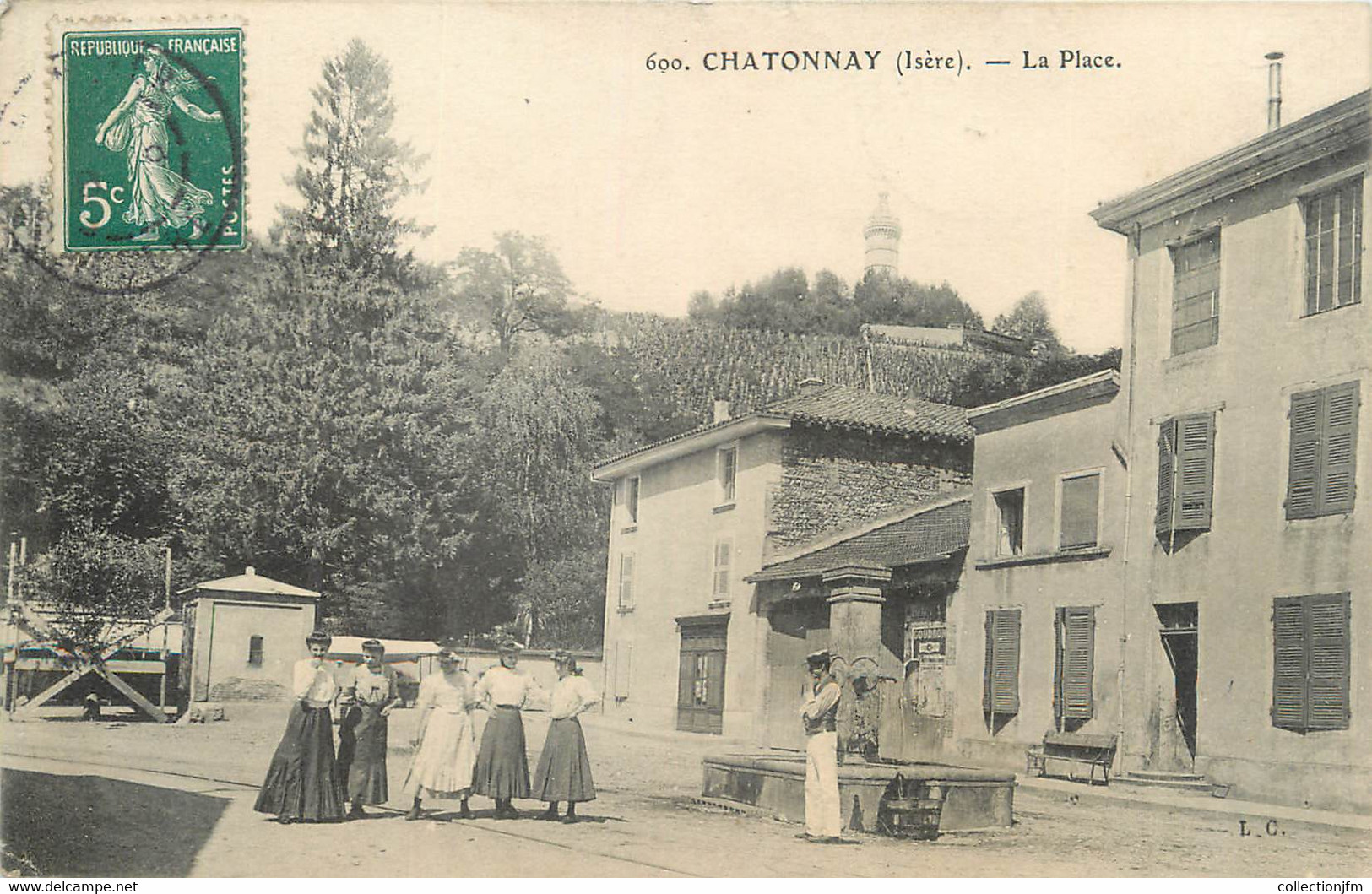 / CPA FRANCE 38 "Chatonnay, La Place" - Châtonnay