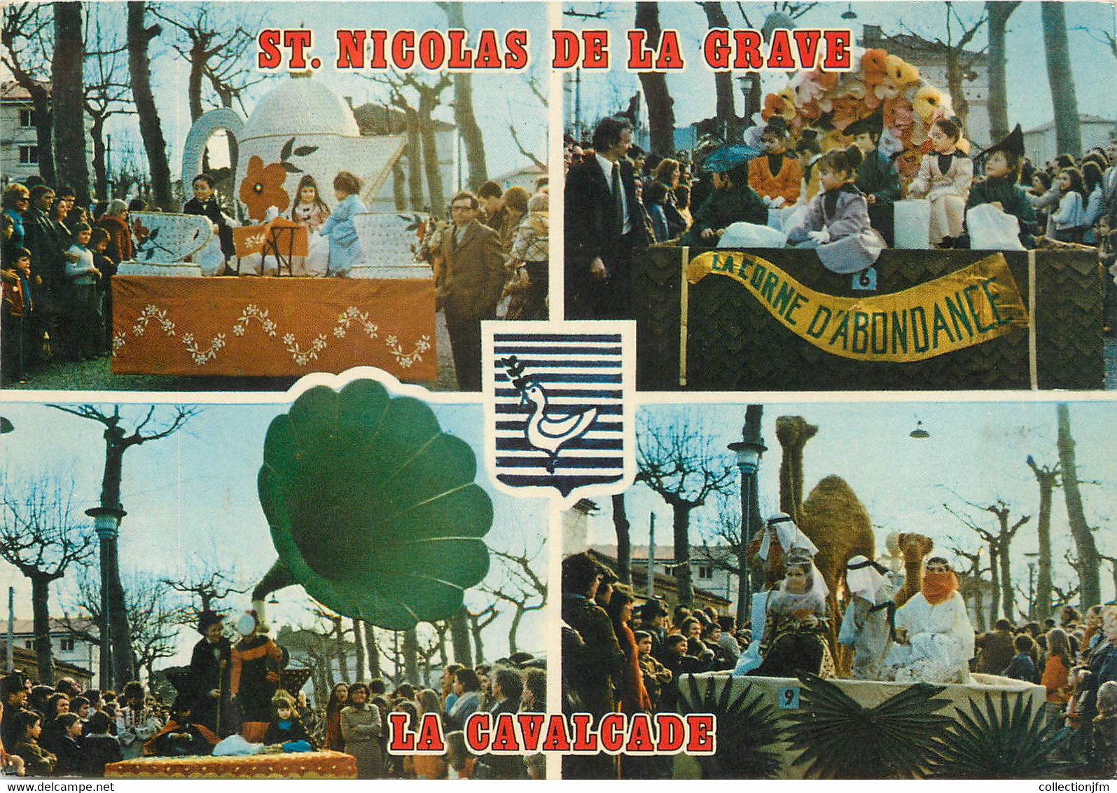 / CPSM FRANCE 82 "Saint Nicolas De La Grave, La Cavalcade" - Saint Nicolas De La Grave