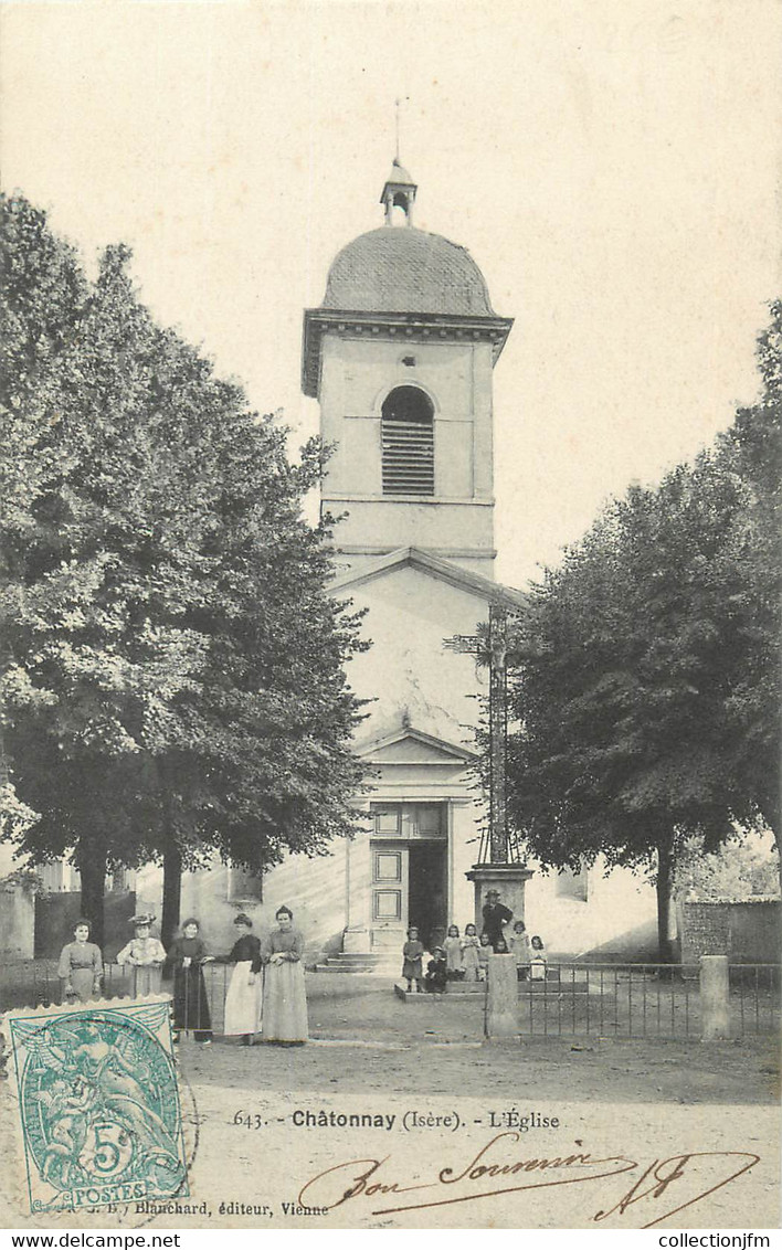 / CPA FRANCE 38 "Chatonnay, L'église" - Châtonnay