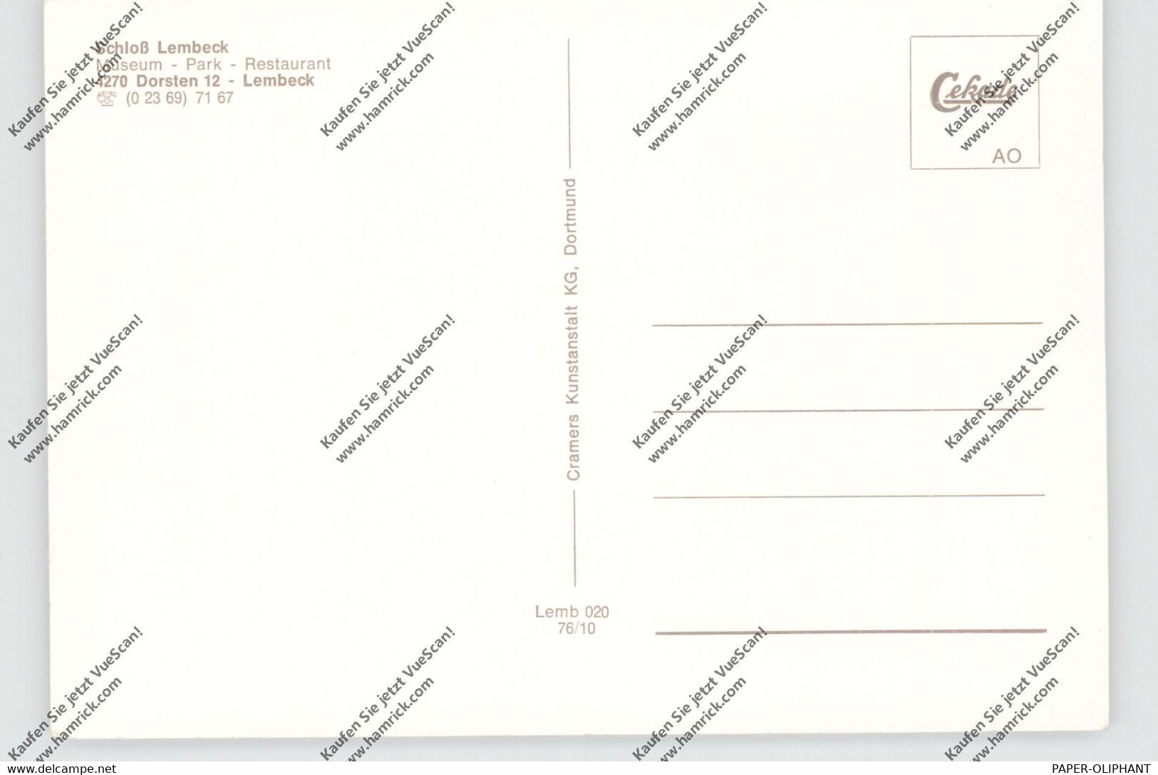 4270 DORSTEN - LEMBECK, Schloß Lembeck - Dorsten