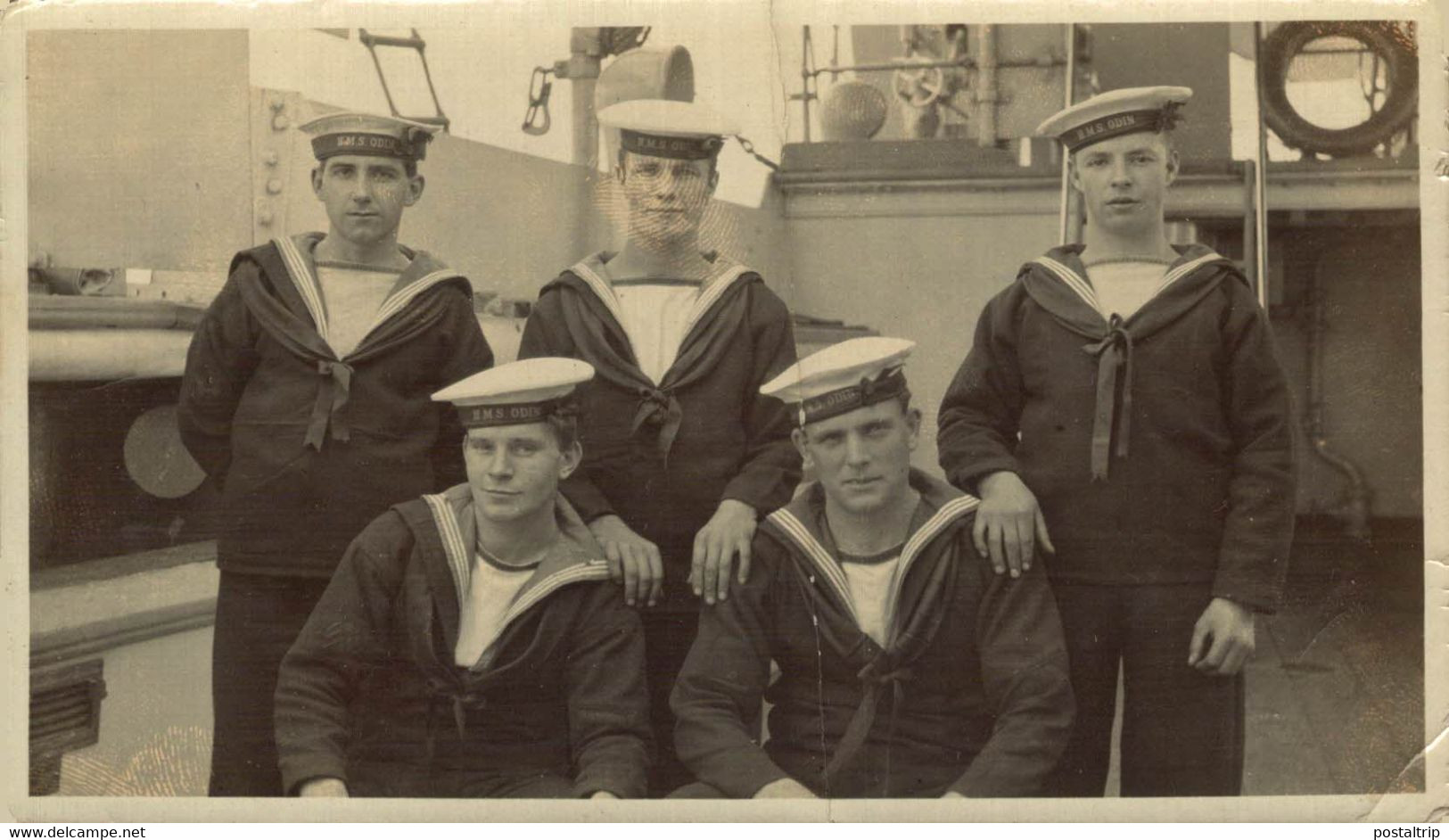 RPPC  H.M.S. ODEN   Photo Postcards Military Navy - Otros & Sin Clasificación