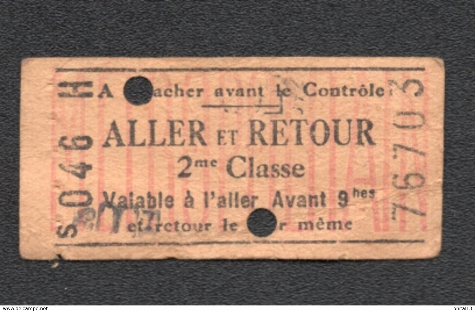 ANCIEN TICKET DE METRO  PARIS      /  METROPOLITAIN  C2190 - Europa