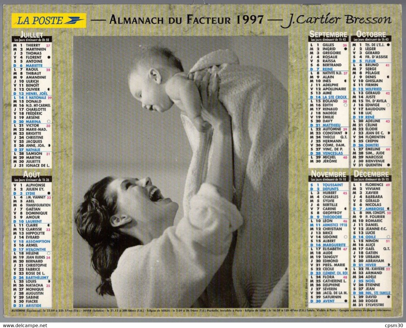 CALENDRIER GF 1998 - Enfants Et Romantisme, Imprimeur Oller Et JC Bresson (calendrier Double) - Grand Format : 1991-00