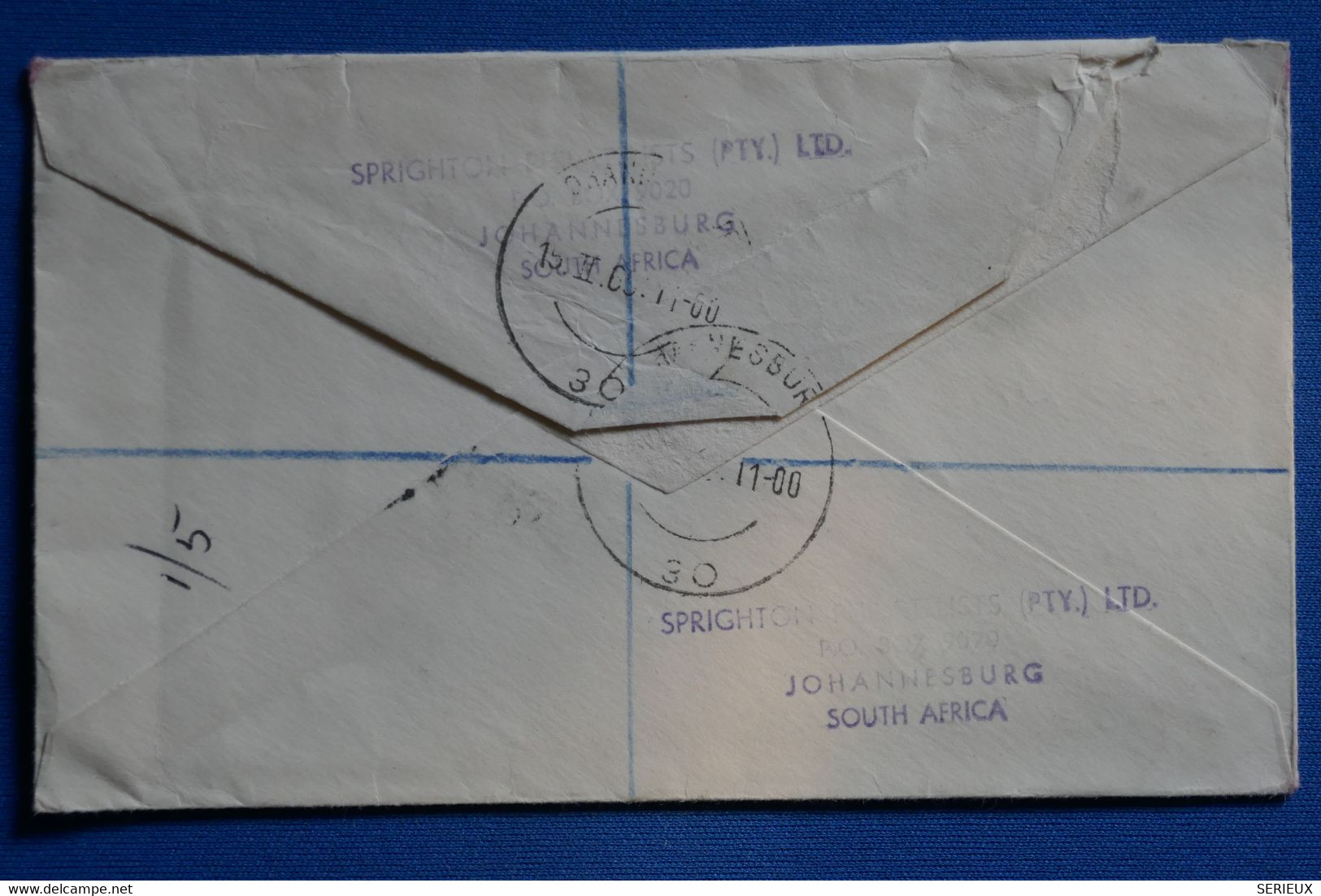 C  SOUTH AFRICA BELLE LETTRE RECOM.  1965 PAR AVION  JOHANNESBURG POUR SALISBURY RHODESIA+ AFFRANCH. PLAISANT - Nouvelle République (1886-1887)