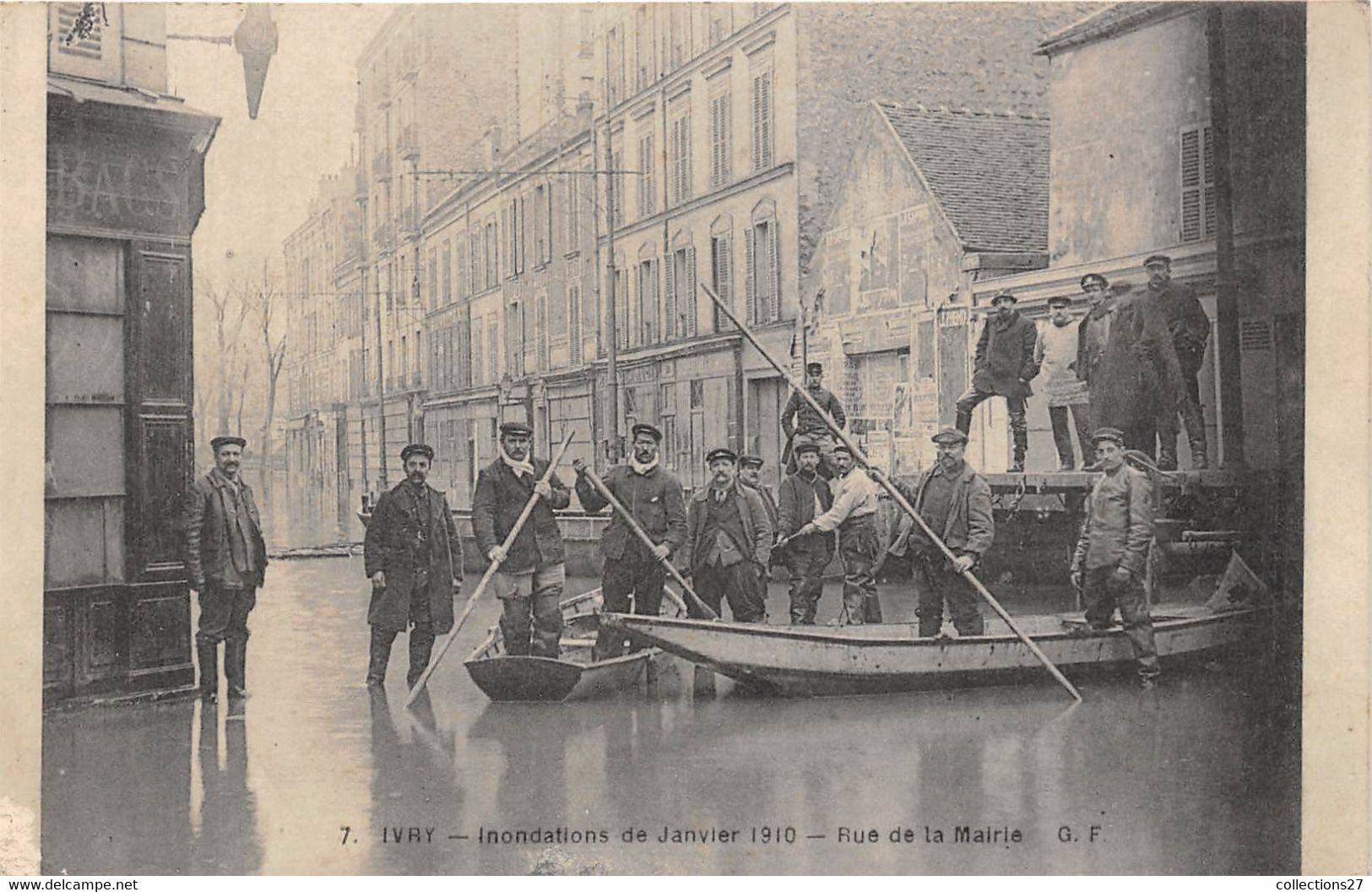 94-IVRY- INONDATION DE JANVIER 1910- RUE DE LA MAIRIE - Ivry Sur Seine