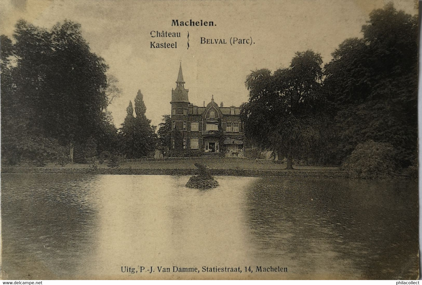 Machelen // Chateau - Kasteel Belval (niet Standaard) 1920 Uitg. J. P. Van Damm /iets Vekkige - Machelen