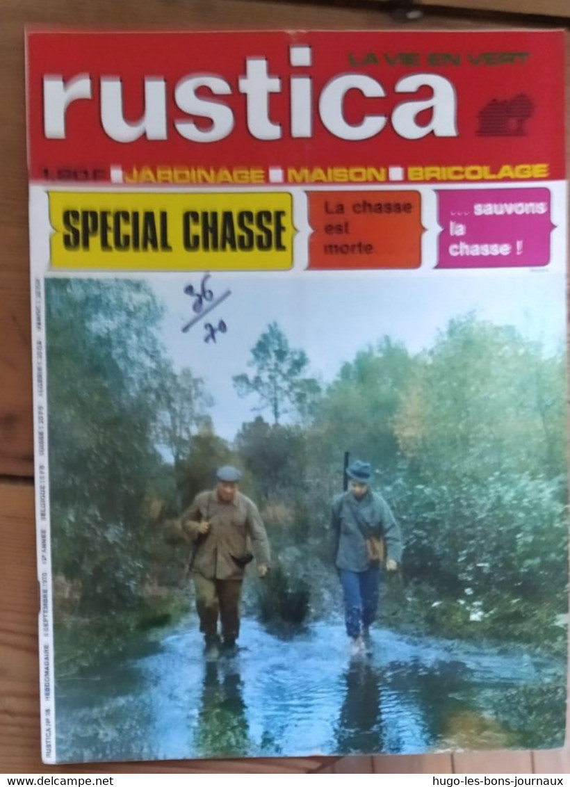 Rustica_N°36_6 Septembre 1970_Spécial Chasse_la Chasse Est Morte_...sauvons La Chasse - Tuinieren