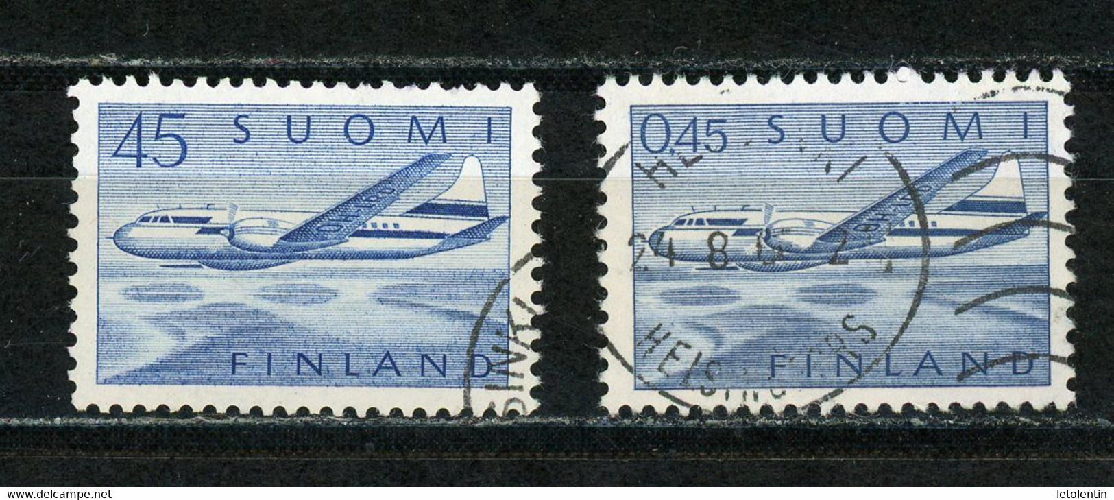 FINLANDE : AVION N° Yvert PA 6+8 Obli. - Used Stamps