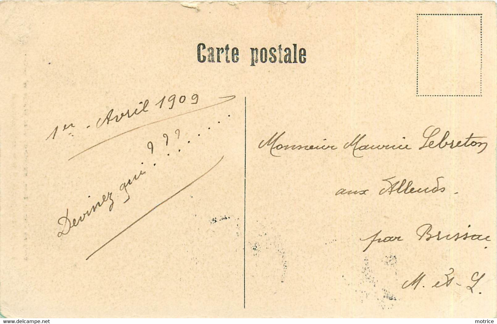 1er AVRIL - Carte Humoristique, Qu'avez Vous Donc, Monsieur, Vous Voulez M'embrasser? - 1er Avril - Poisson D'avril