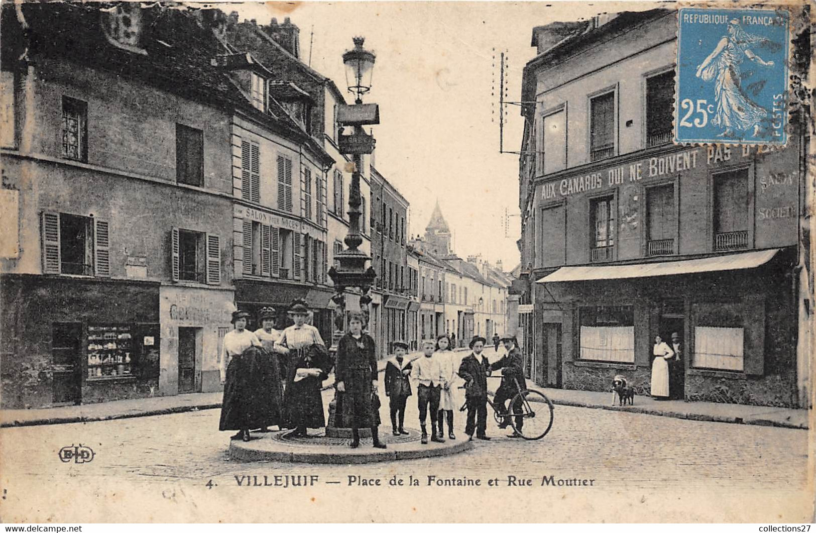 94-VILLEJUIF- PLACE DE LA FONTAINE ET RUE MOUTIER - Villejuif