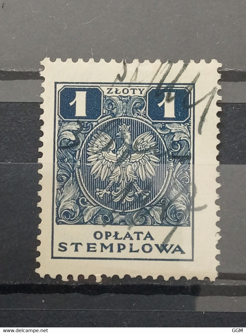 Polonia. 1935. Oplata Stemplowa. 1 Zloty 2b - Fiscaux