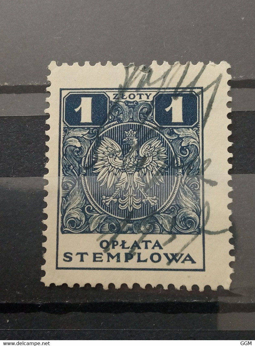 Polonia. 1935. Oplata Stemplowa. 1 Zloty 2c - Fiscaux