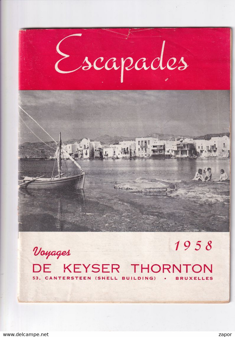 Folder / Brochure - Escapades - Voyages De Keyser Thornton - 1958 - Tourism