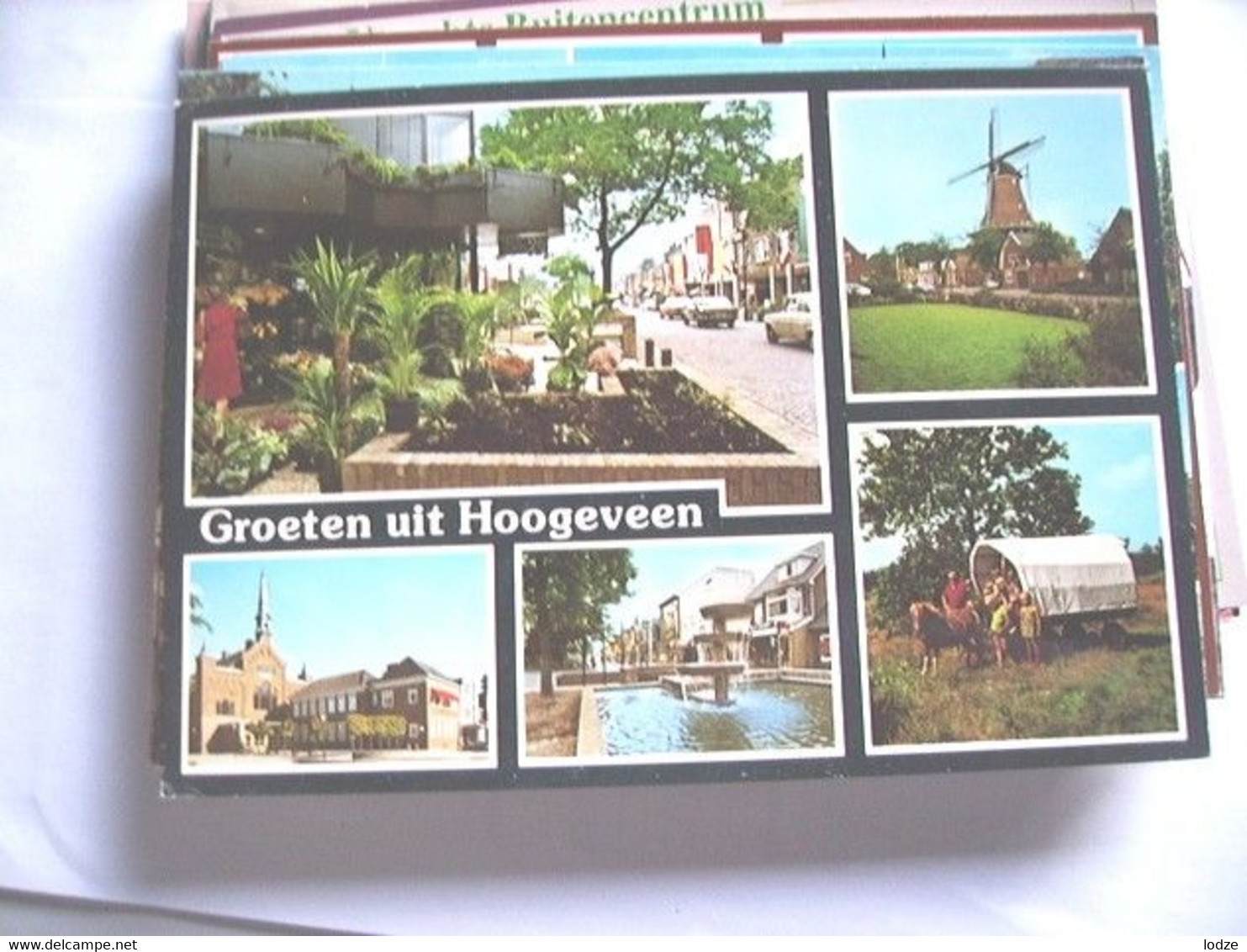 Nederland Holland Pays Bas Hoogeveen Met Molen En Huifkar - Hoogeveen