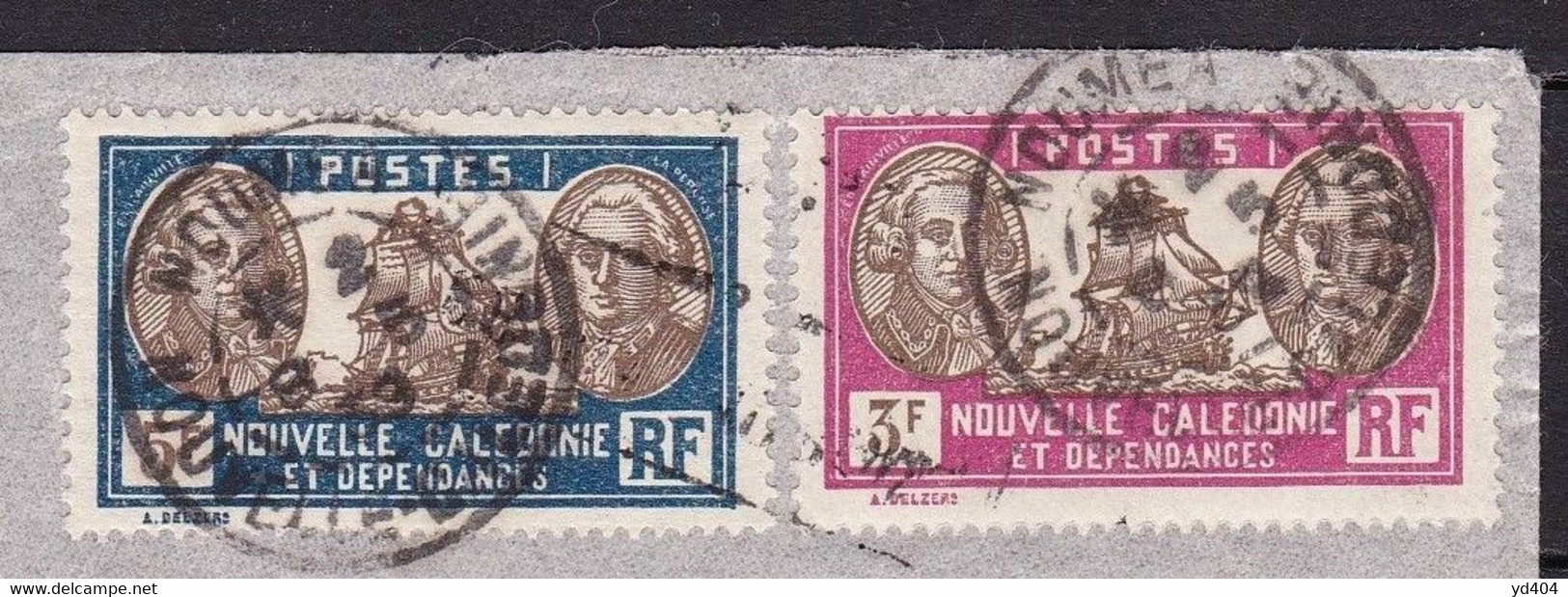 CF-NC-20 – FRENCH COLONIES – NEW CALEDONIA – 1939 – NICE COVER – SG # 175/6 - Briefe U. Dokumente