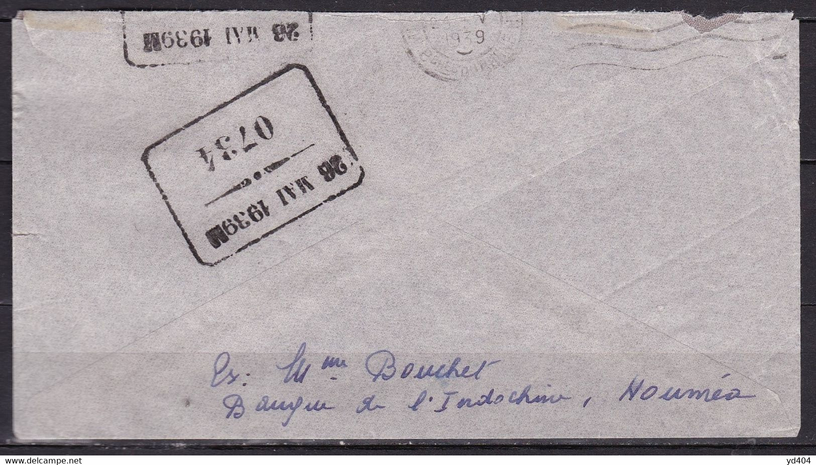 CF-NC-20 – FRENCH COLONIES – NEW CALEDONIA – 1939 – NICE COVER – SG # 175/6 - Briefe U. Dokumente