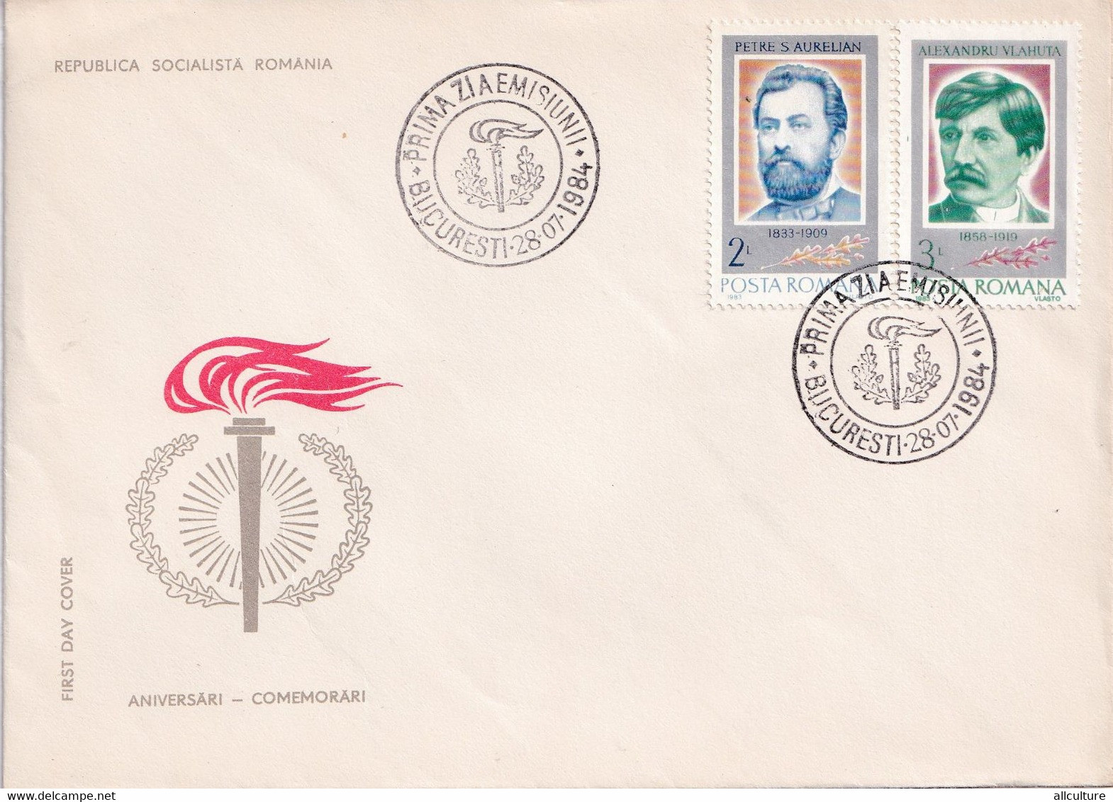 A2650 - Aniversari-Comemorari Republica Socialista Romania, Bucuresti 28 Iulie 1984 4 Covers FDC - FDC