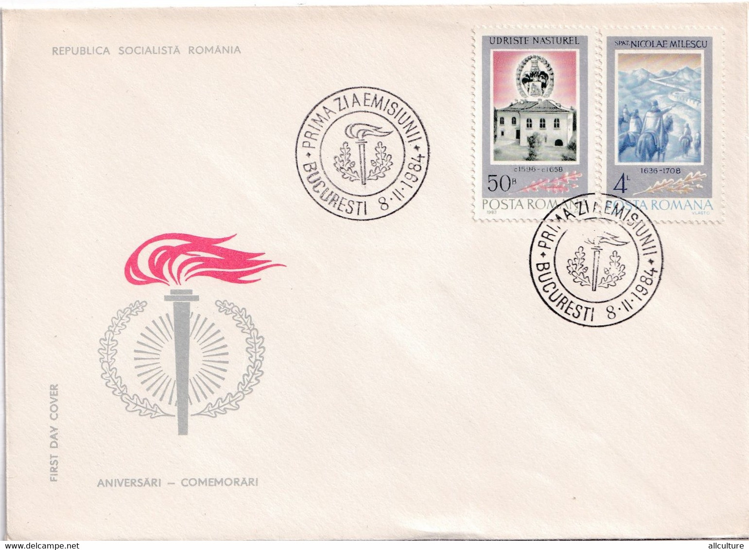 A2650 - Aniversari-Comemorari Republica Socialista Romania, Bucuresti 28 Iulie 1984 4 Covers FDC - FDC