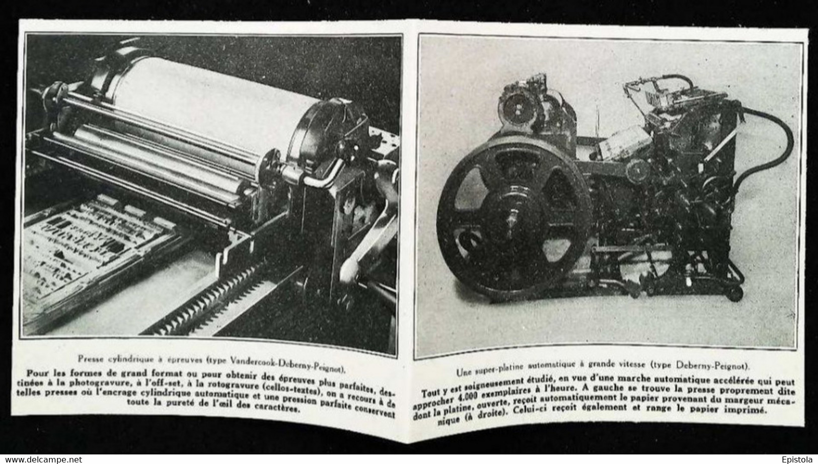 ► MACHINE TYPOGRAPHIQUE  - Typographe Sur Presse à épreuves Edition Livre  - Début XXe Coupure De Presse (Encadré Photo) - Máquinas