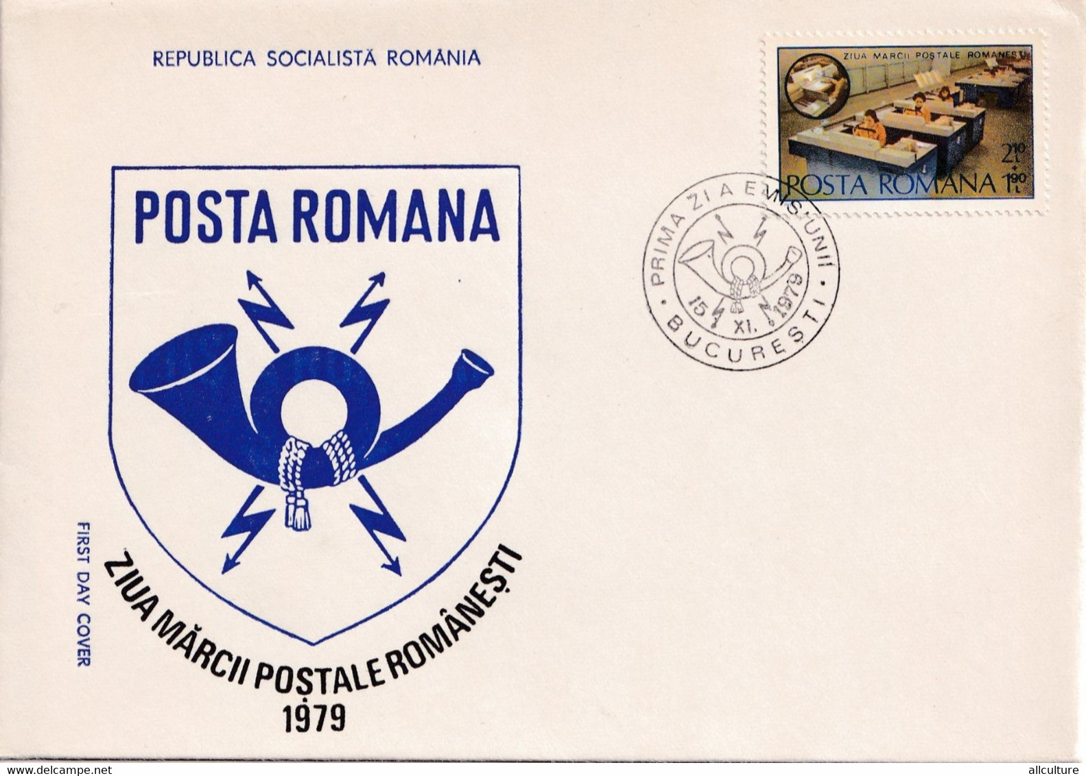 A2663- Ziua Marcii Postale Romanesti 1979, Posta Romana, Republica Socialista Romania, Bucuresti 1979  FDC - FDC
