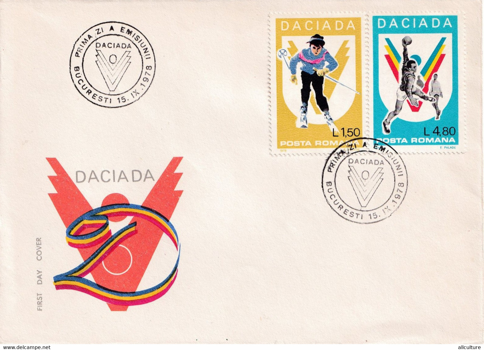 A2666- Dacia DA, Posta Romana , Bucuresti 15 August 1978 Romania 3 Covers   FDC - FDC