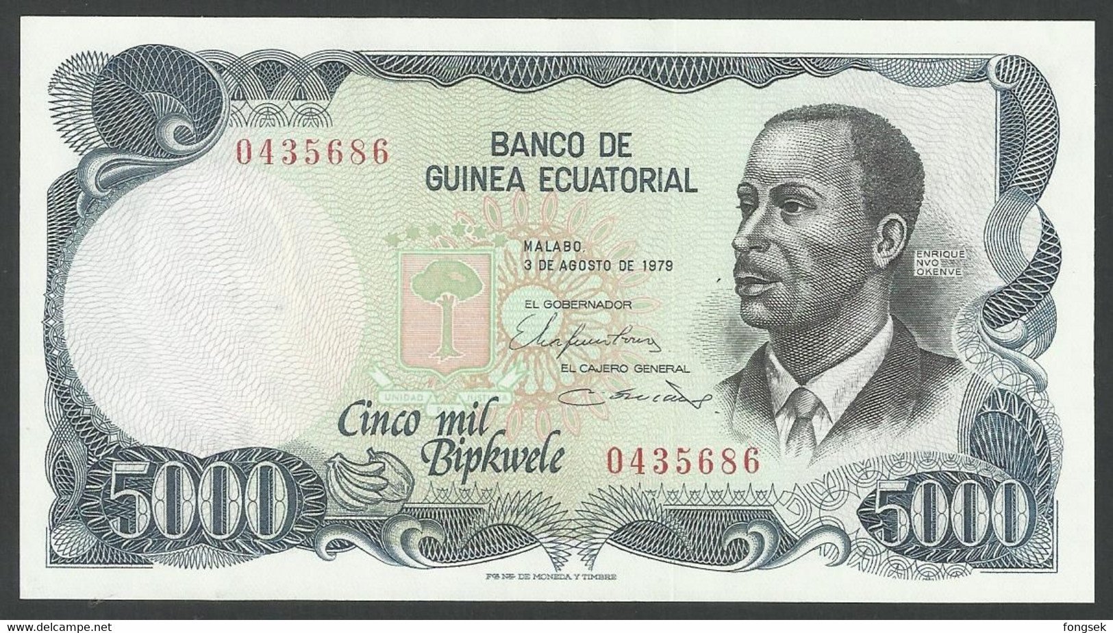 EQUATORIAL GUINEA. 5000 BIPWELE. 3/8/1979. Pick 17. UNC / NEUF. - Equatorial Guinea