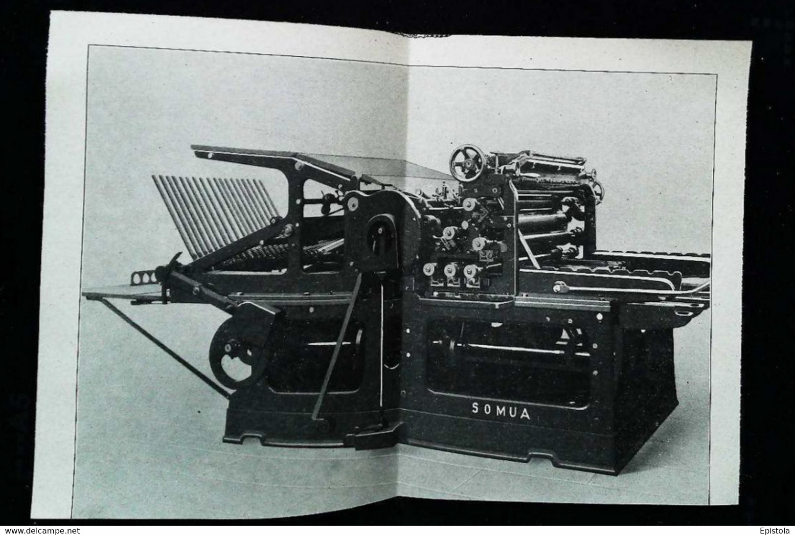 ► MACHINE  ROTATIVE - Presse "F.L. Et SOMUA " à  Edition Livre (recto Verso) Début XXe Coupure De Presse (Encadré Photo) - Machines