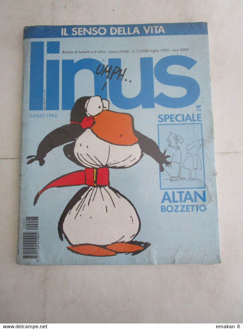 #  LINUS N 7 / 1992 PARI AL NUOVO MAI APERTO NEL SUO BLISTER - Prime Edizioni