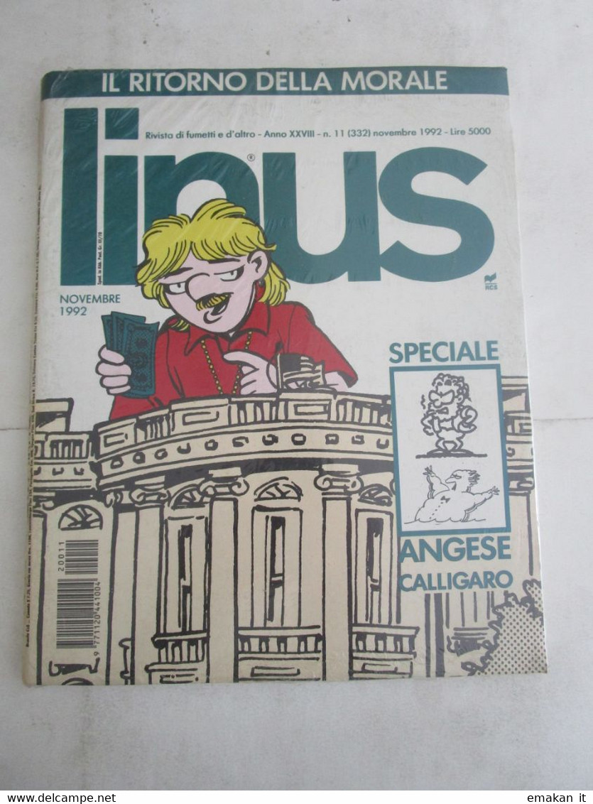 #  LINUS N 11 / 1992 PARI AL NUOVO MAI APERTO NEL SUO BLISTER - Prime Edizioni