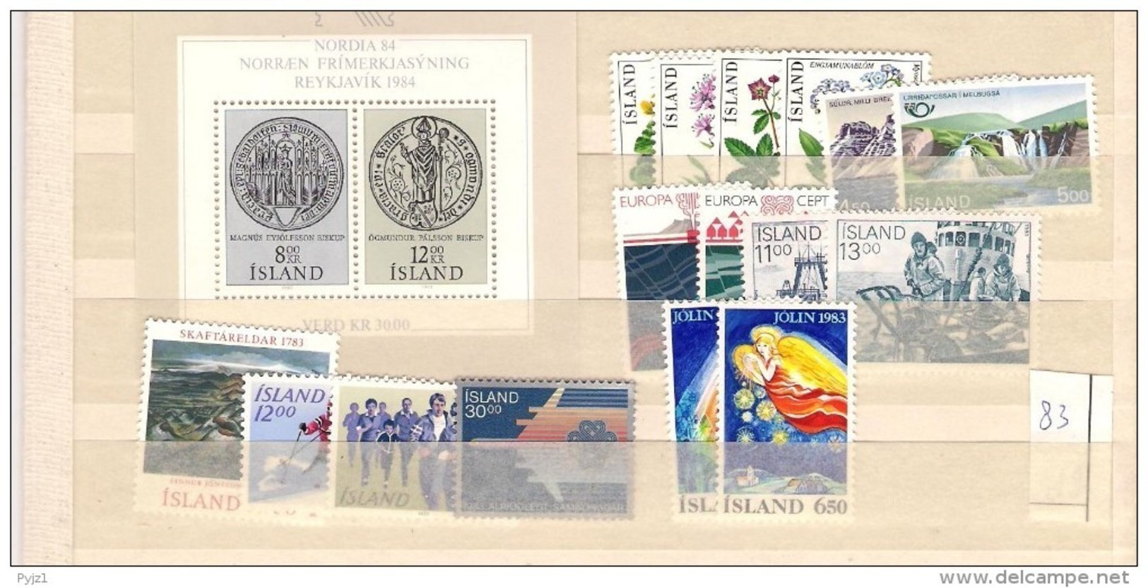 1983 MNH Iceland, Island, Year Complete,posffris - Komplette Jahrgänge