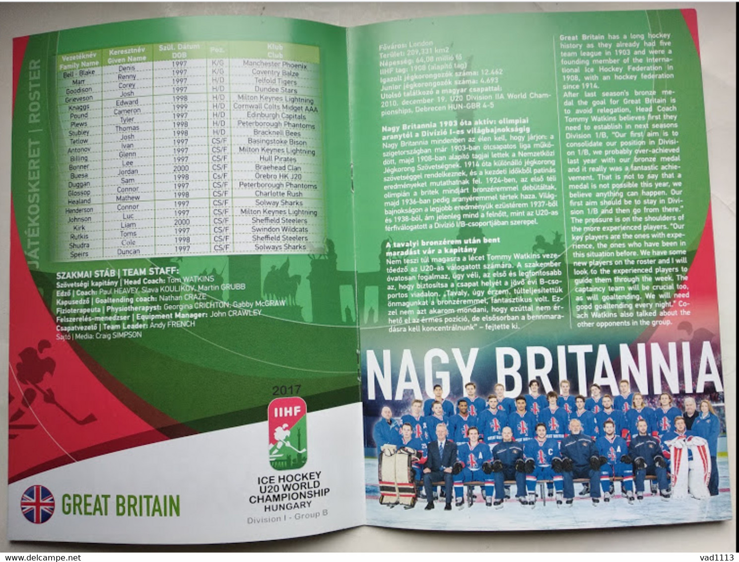 Hockey-U20 World Championship 2016 Official Program Div.I, Group B-Ukraine,Italy,Poland,Hungary,Great Britain,Slovenia - Boeken