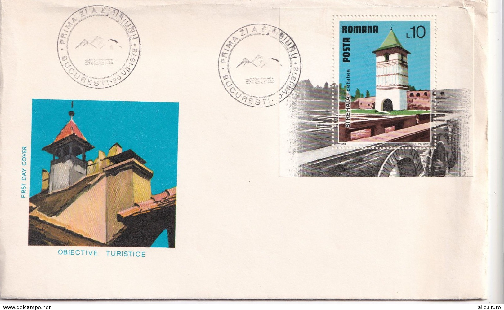 A2683-  Obiective Turistice Romania Bucuresti 1978 4 Covers  FDC - FDC