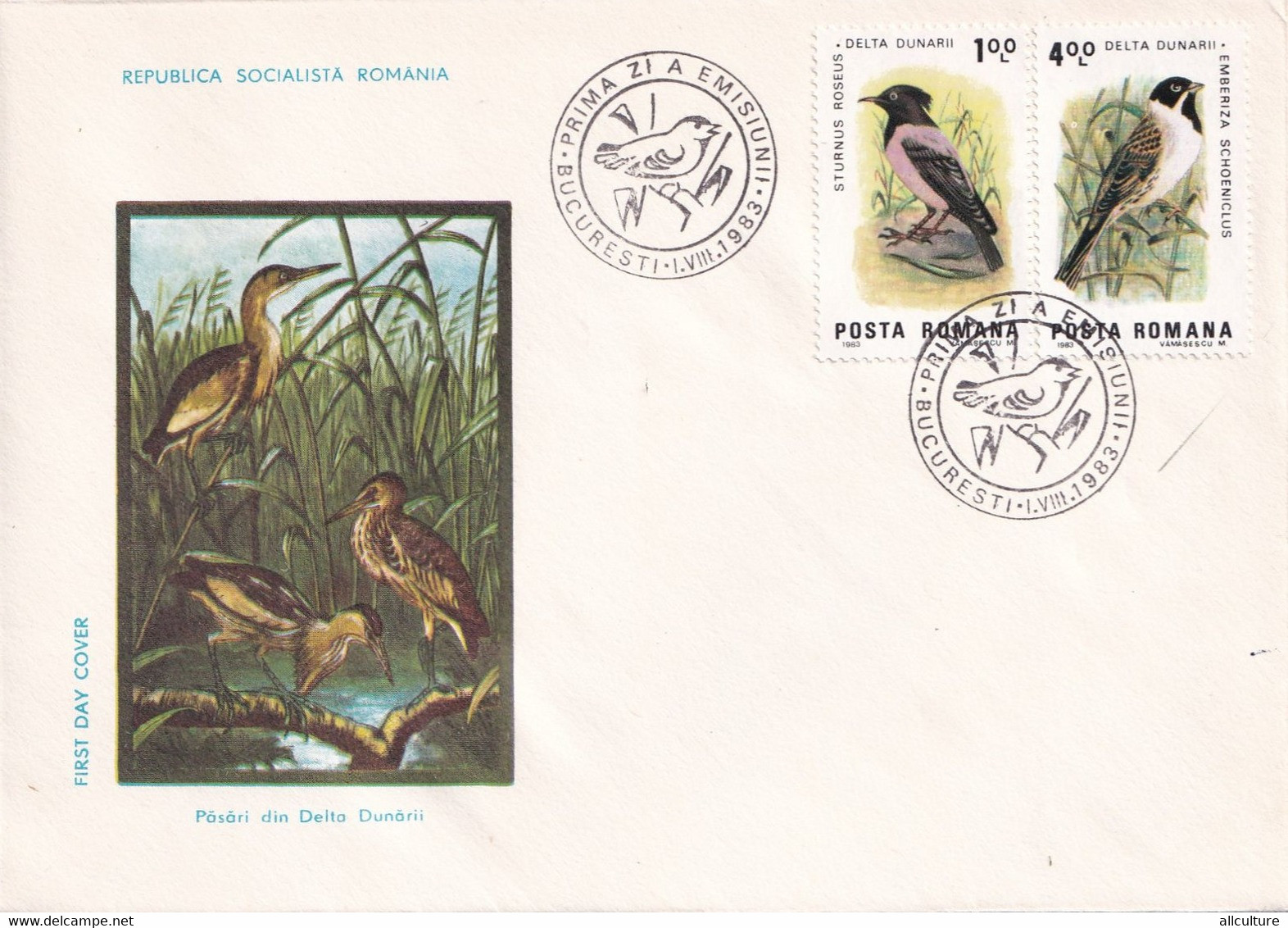 A2692-  Pasari Din Delta Dunarii, Republica Socialista Romania Bucuresti 1983  3 Covers First Day Cover - Storchenvögel