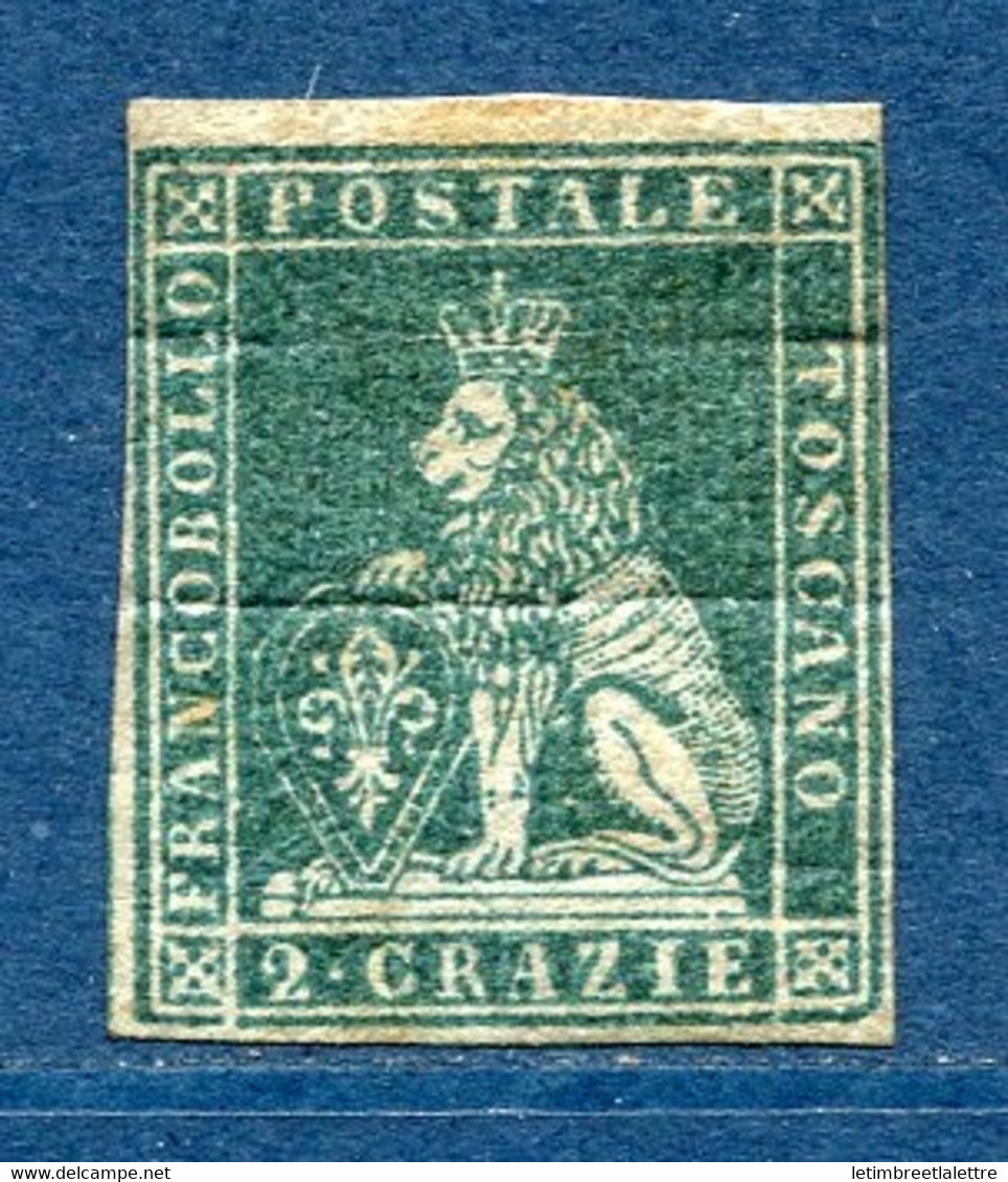 ⭐ Italie - Toscane - YT N° 13 * - Bleu Vert - Neuf Avec Charnière - 1857 ⭐ - Tuscany