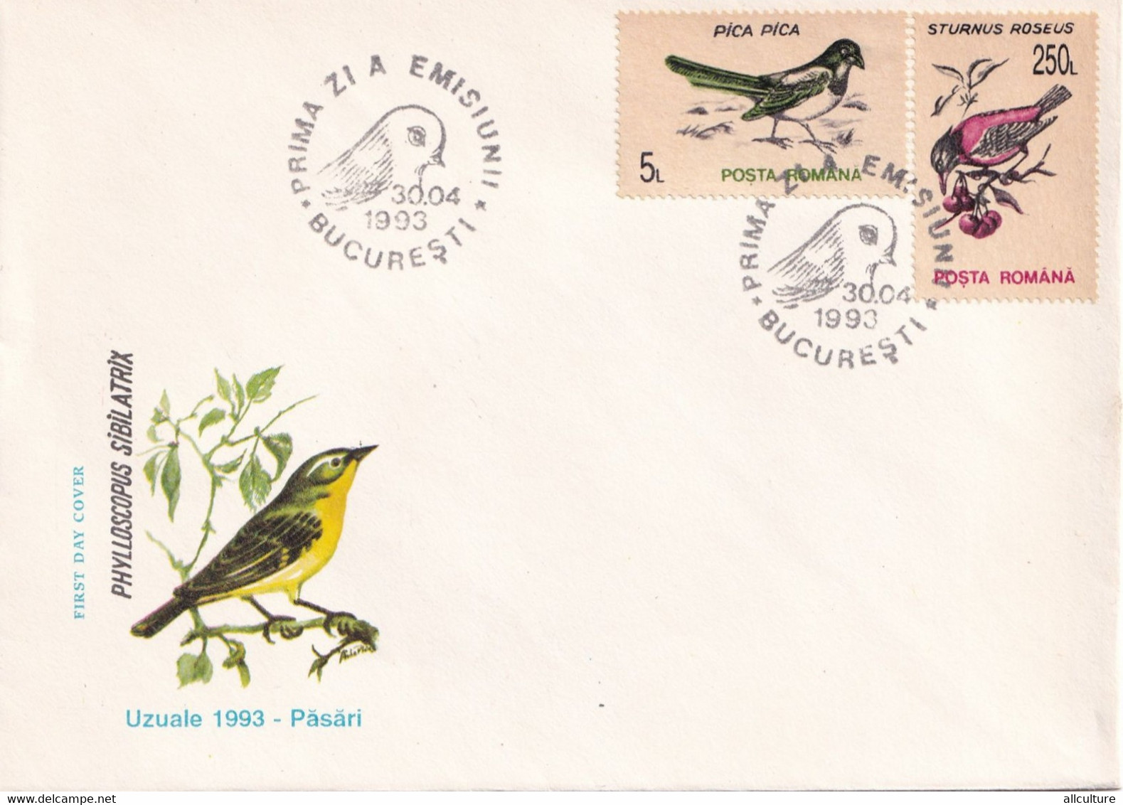 A2711 - Pasari, Uzuale 1993, Romania, Prima Zi De Emisiune Bucuresti 1993  3 Covers FDC - Spechten En Klimvogels
