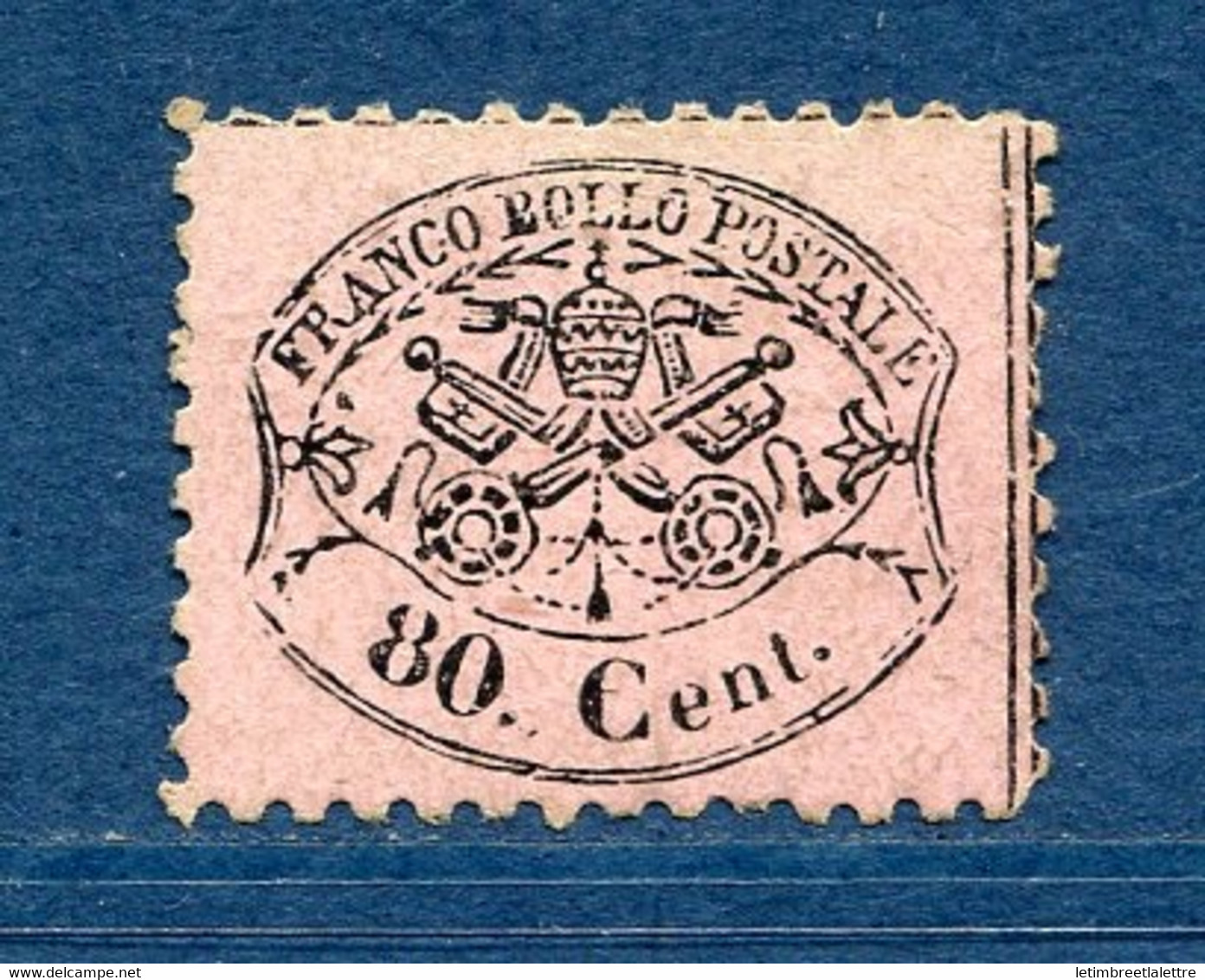 ⭐ Italie - Eglise - YT N* 18 * - Neuf Avec Charnière - 1867 ⭐ - Etats Pontificaux