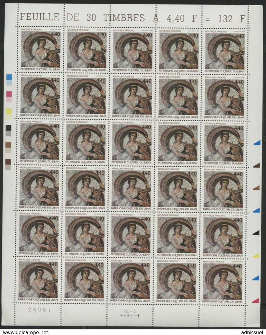 N° 3224 FEUILLE De 25 Ex. "Patrimoine Culturel Du Liban" Vendu à La Valeur Faciale Des Timbres. Neuf ** (MNH) - Full Sheets