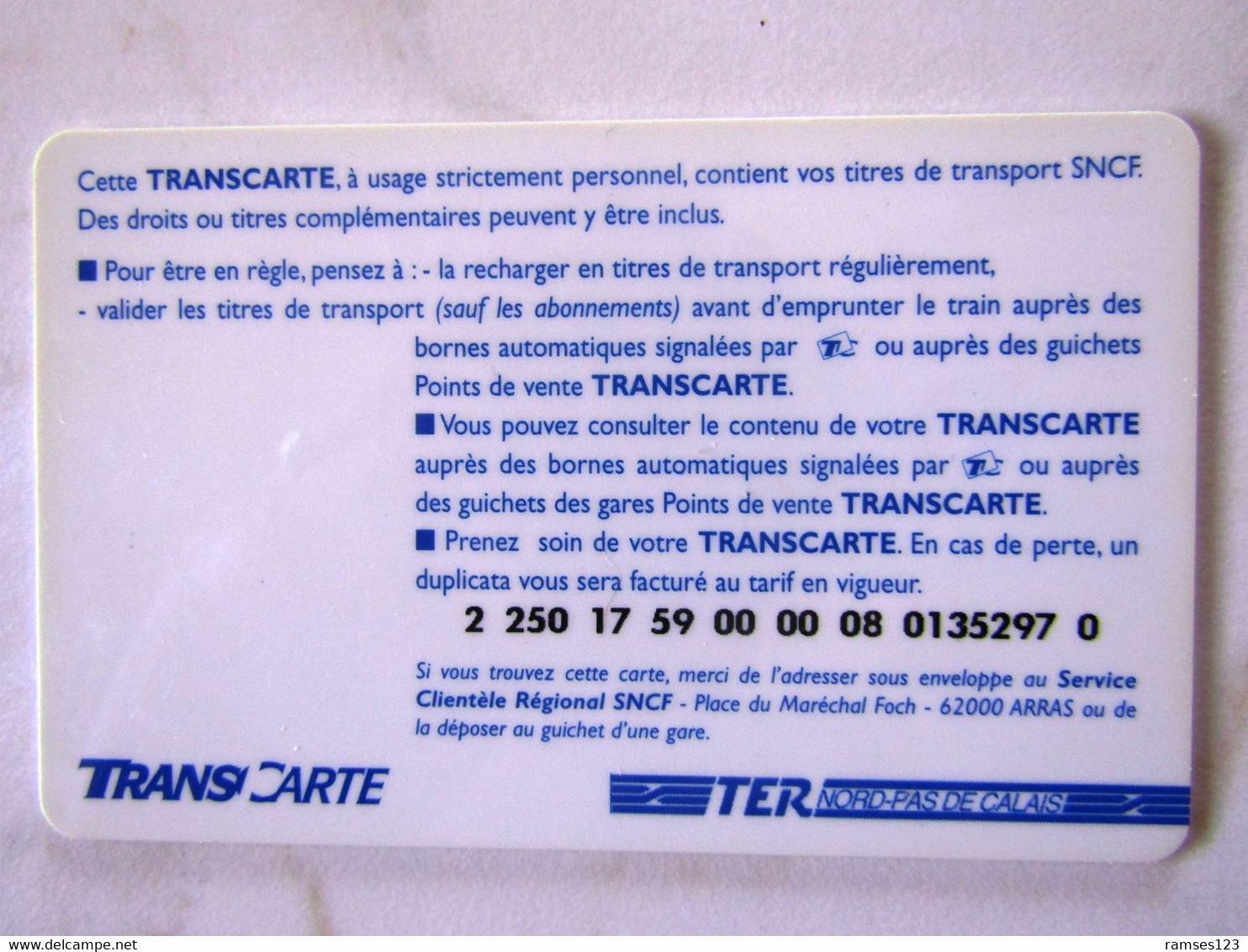 DIFFICULT CARTE A PUCE   SNCF   TRANSCARTE   REGION PAS DE CALAIS - Ausstellungskarten