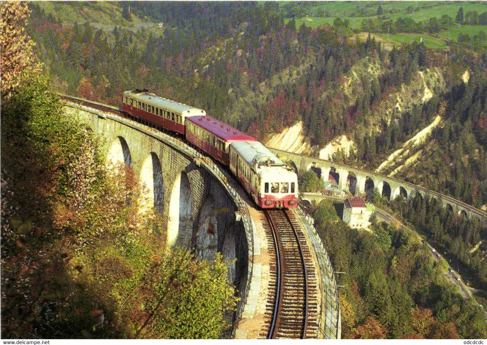 Train à Morbier Viaduc Des Crottes Train St Claude Dijon Composé D'un X 3800 D'une XR Et D'un X 2800 RV - Other & Unclassified