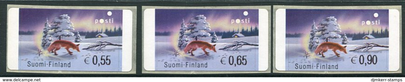 FINLAND 2002 Firefox ATM, Three Values MNH / **.  Michel 39 - Machine Labels [ATM]