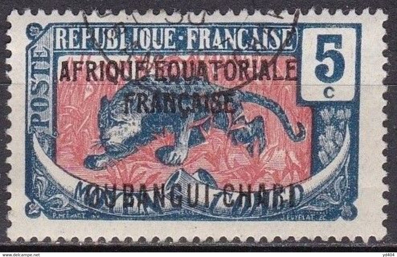 CF-OU-03 – FRENCH COLONIES – UBANGI-SHARI – 1924-25 – SG # 45 USED - Usati