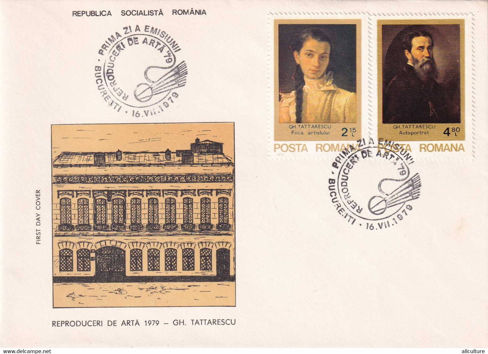 A2756-  Reproduceri De Arta 1979 Gh.Tatarescu, Republica Socialista Romania, Bucuresti 1979 2 Covers FDC - FDC