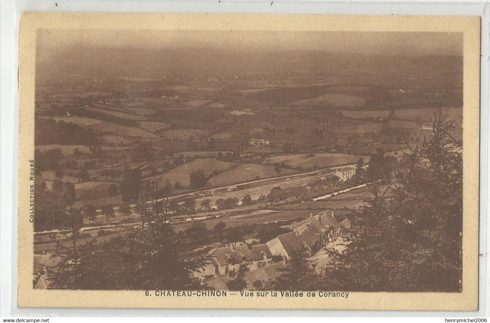 58 Nièvre Chateau Chinon Vue Sur La Vallée De Corancy Ed Coll Roubé - Chateau Chinon