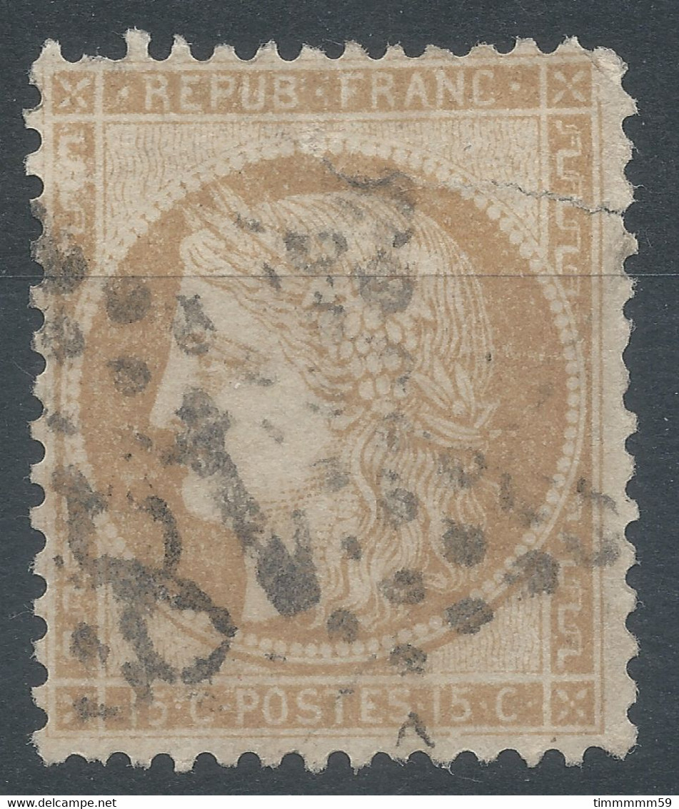 Lot N°60151   Variété/n°59, Oblit étoile Chiffrée 18 De PARIS (R. D'Amsterdam), Grosse Tache Blanche Grèque NORD OUEST - 1871-1875 Ceres